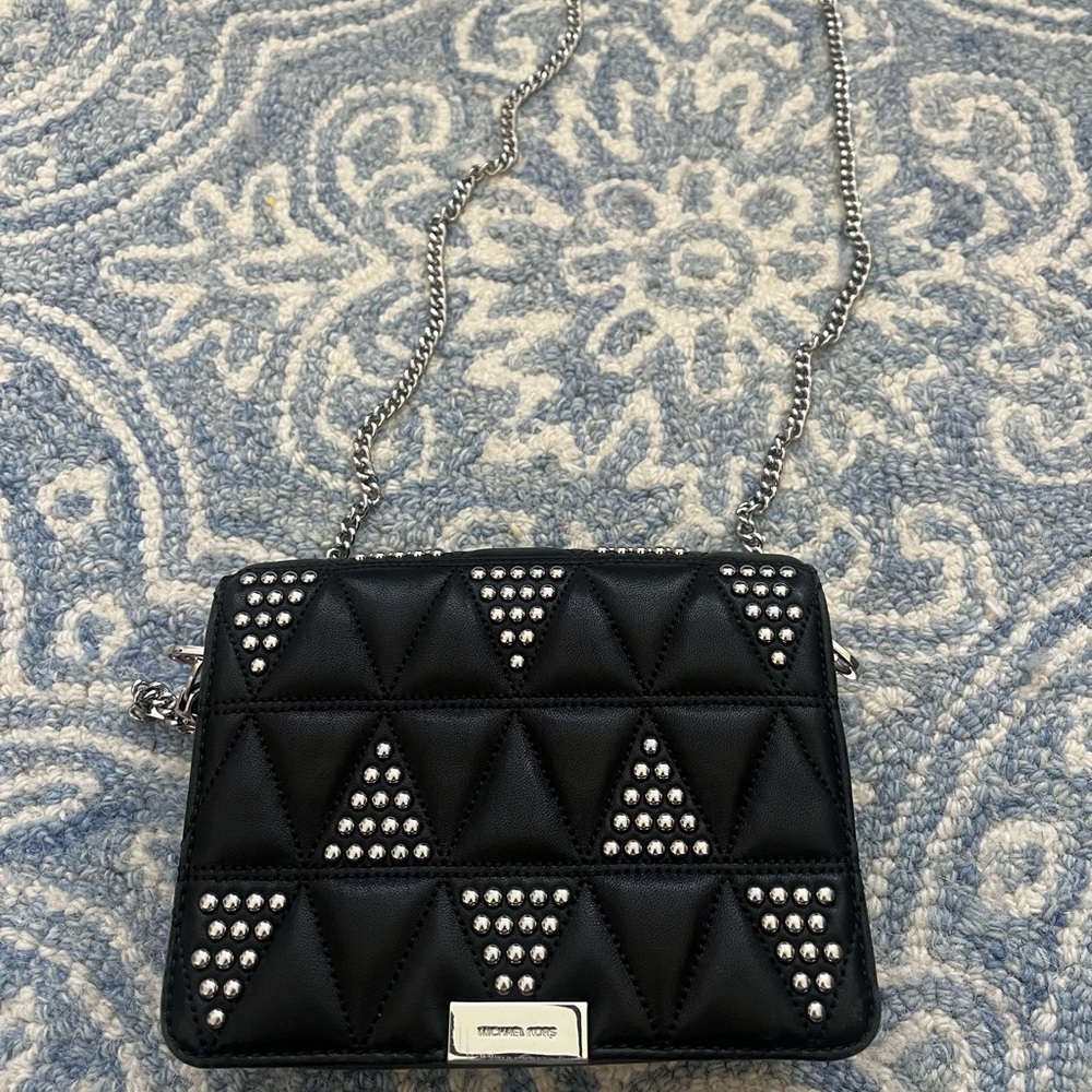Michael Kors Black Studded Crossbody Bag